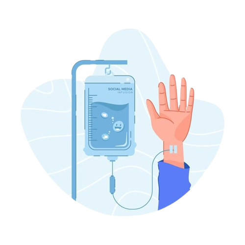 c'est une image représentant l'addiction aux réseaux sociaux